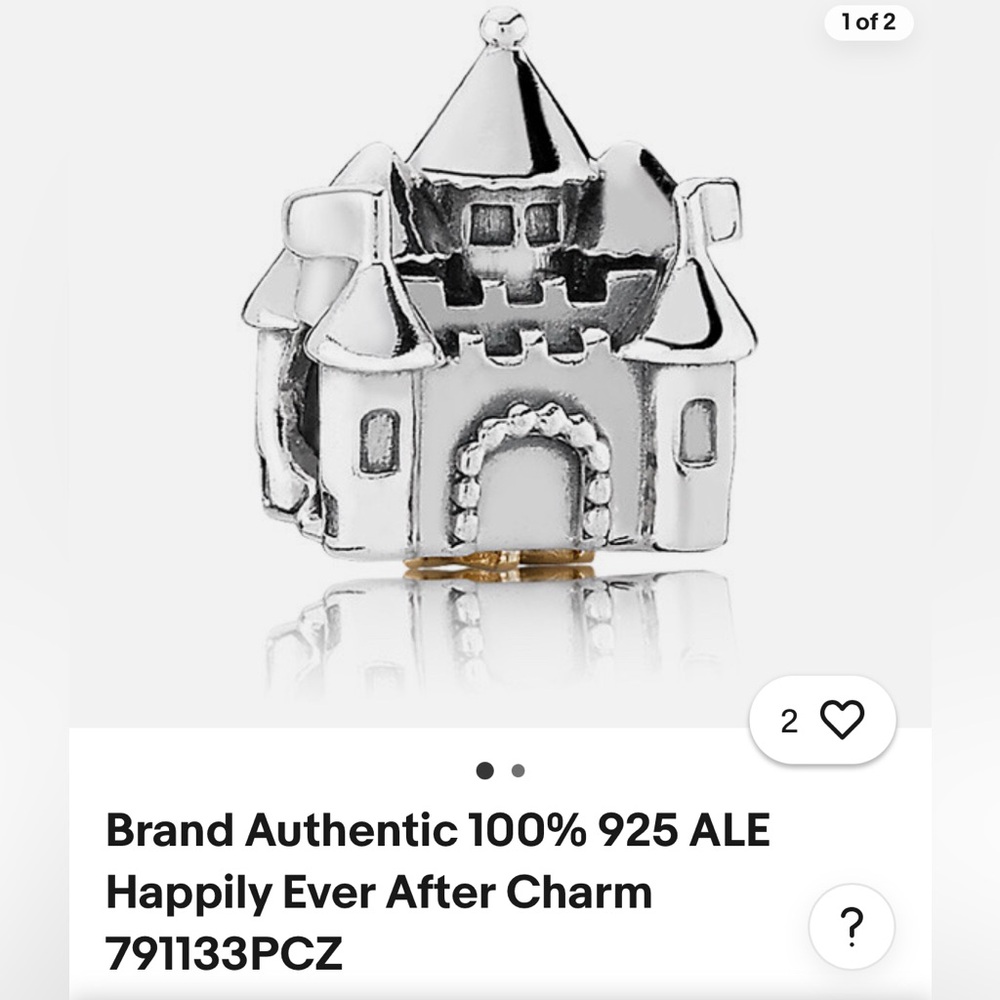 Authentic, Pandora Happily Ever After Charm. Item #791133PCZ